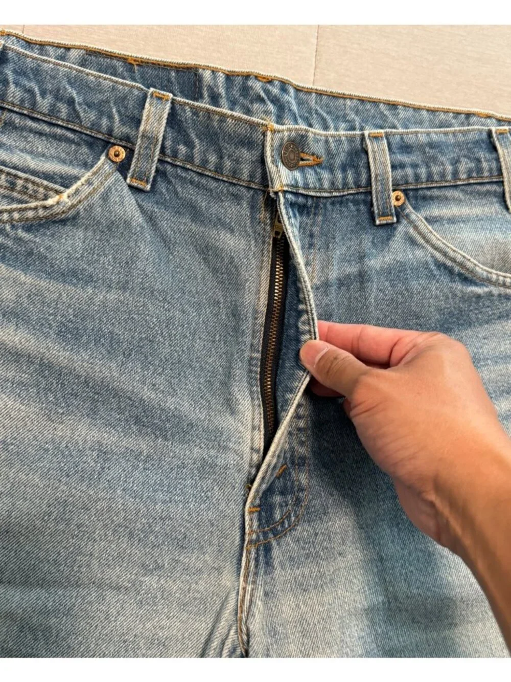 Vintage Levi's 517 Orange Tab Denim Jeans Men 36x29 Made in USA